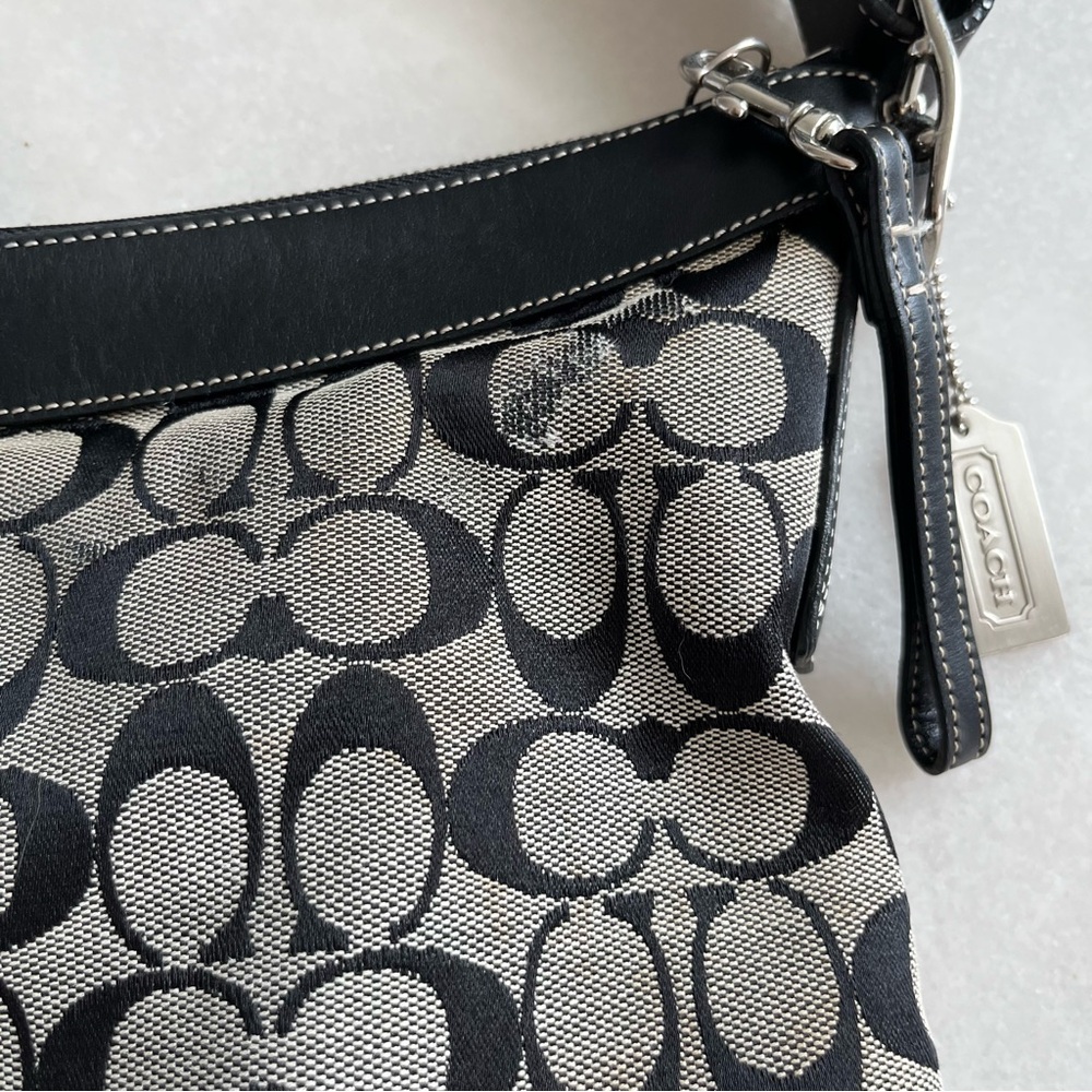 Coach Signature Slim Duffle Large 6346 Black Grey Y2K - Picture 7 of 13
